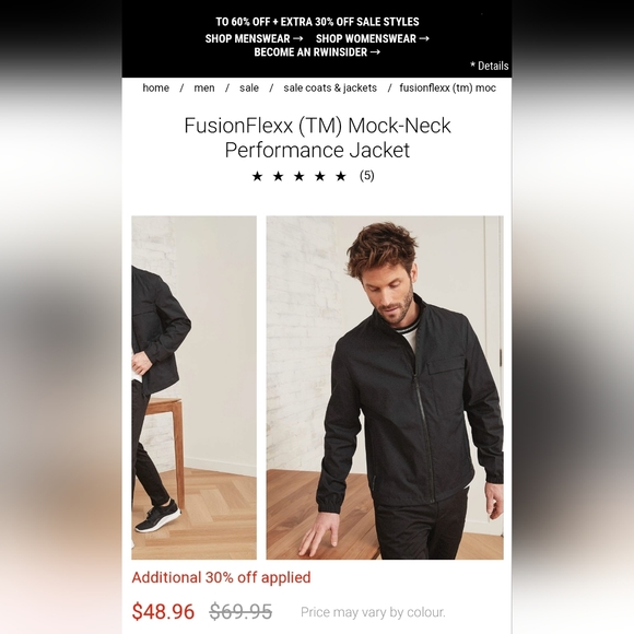 Fusion Flex Mock-Neck performance jacket - Picture 1 of 4